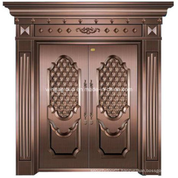 Art Style Exterior Entrance Security Metal Steel Copper Door (W-GB-04)